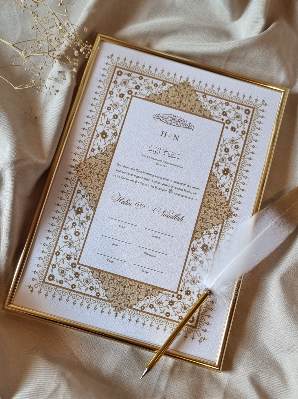 Islamische Eheurkunde Nikah-Zertifikat