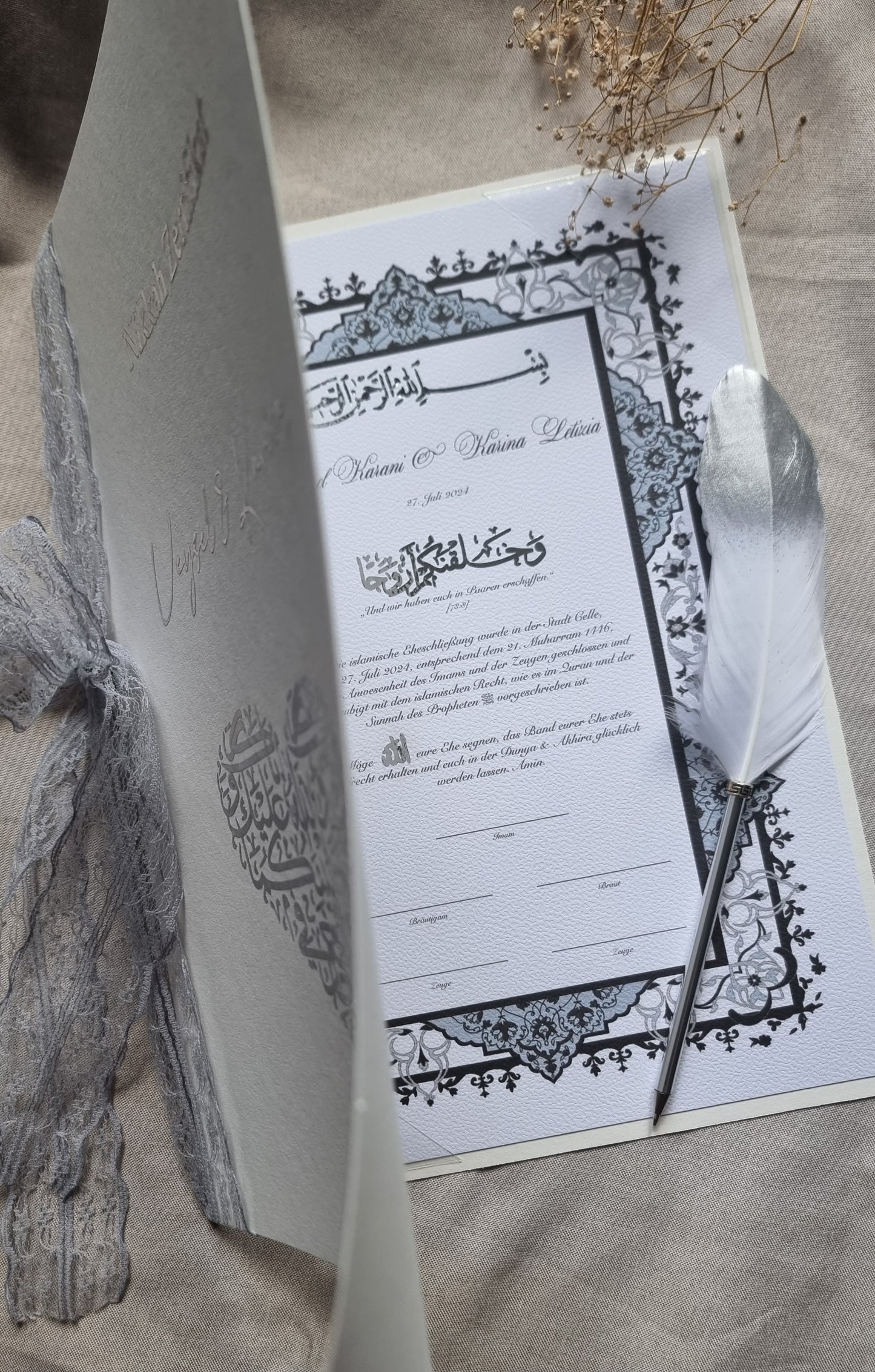 Islamische Eheurkunde Nikah-Zertifikat