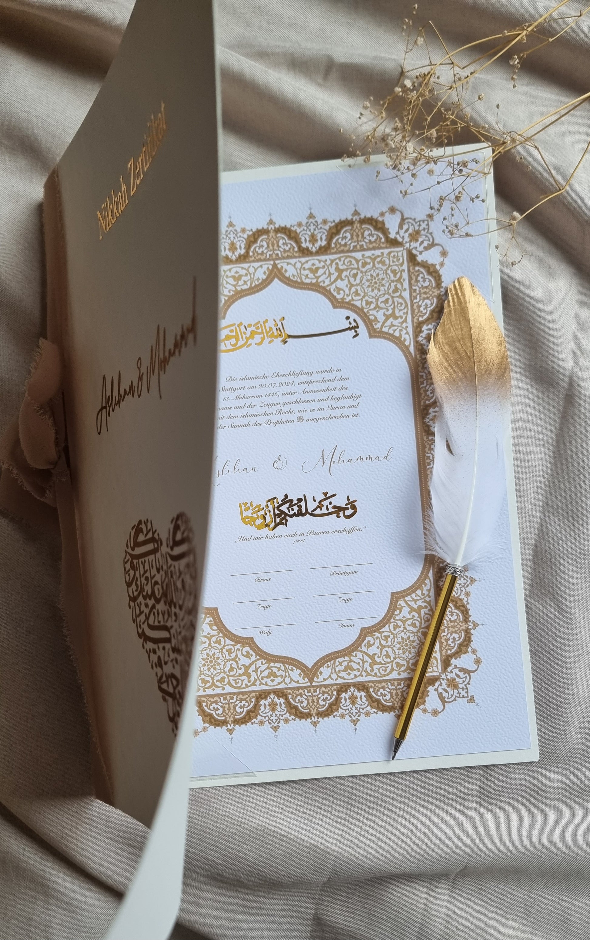 Islamische Eheurkunde Nikah-Zertifikat