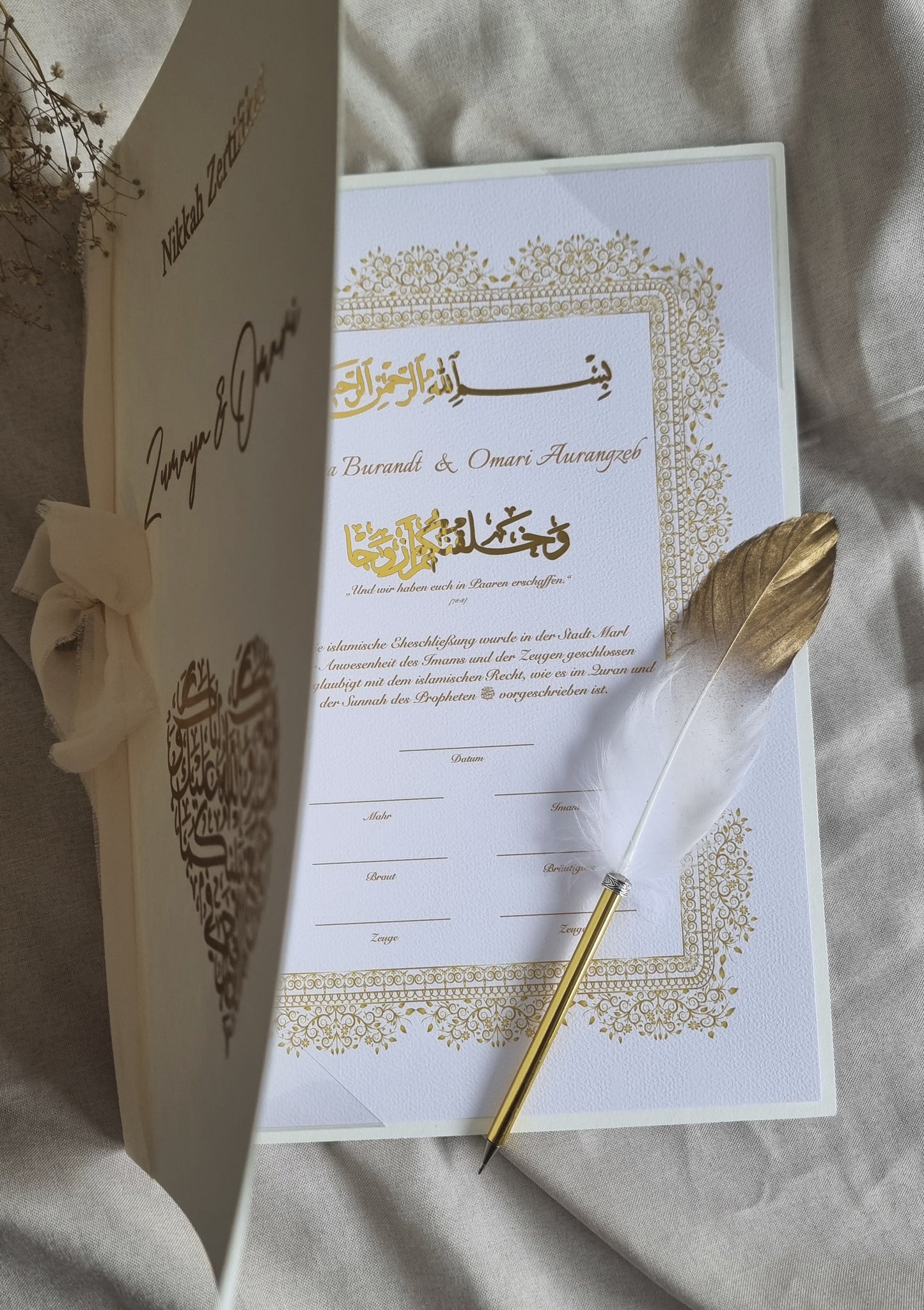 Islamische Eheurkunde Nikah-Zertifikat