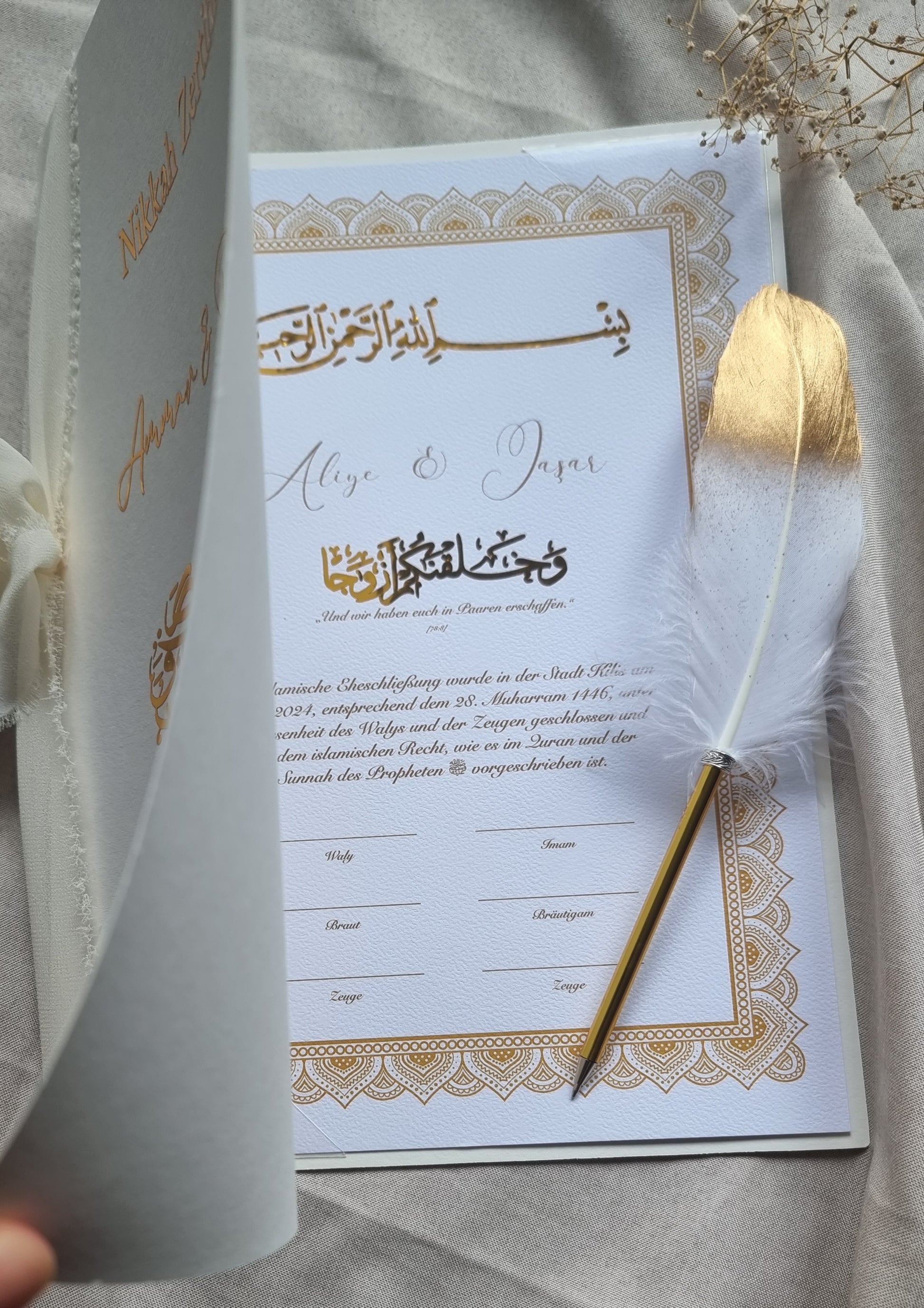 Islamische Eheurkunde Nikah-Zertifikat