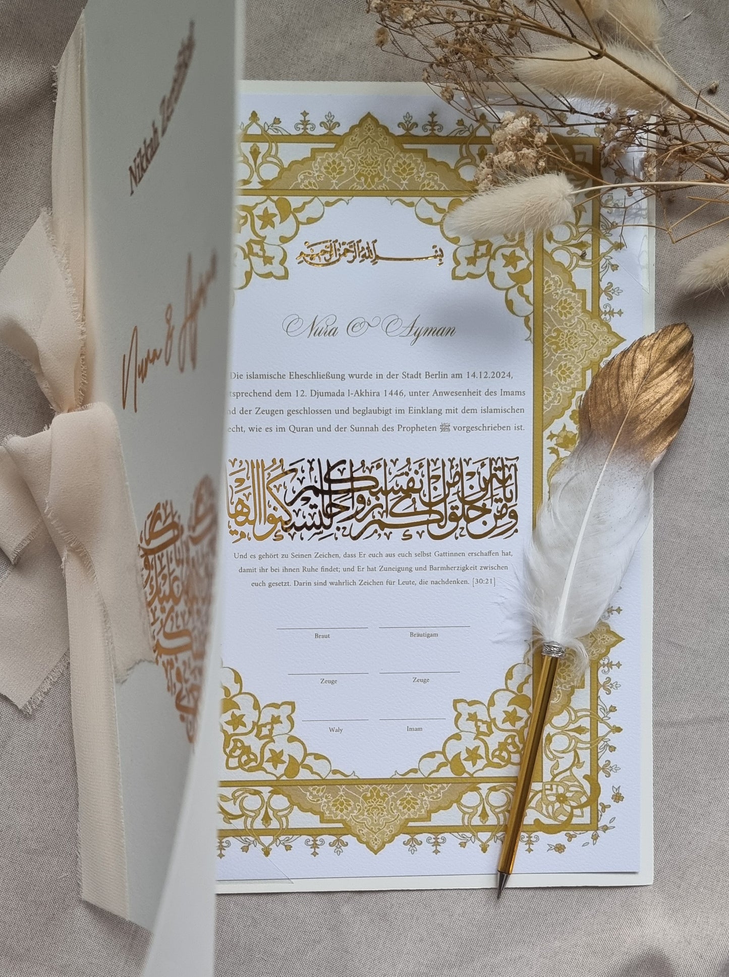 Islamische Eheurkunde Nikah-Zertifikat