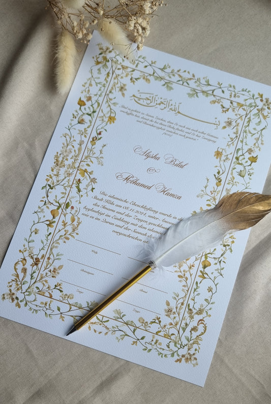 Islamische Eheurkunde Nikah-Zertifikat