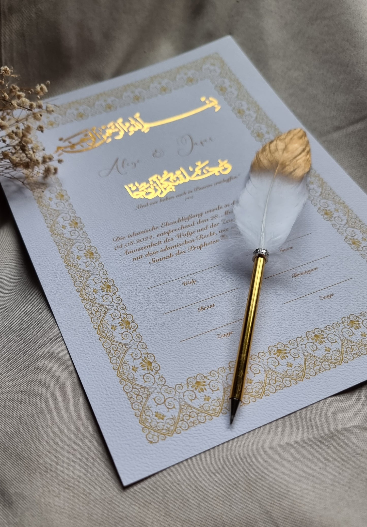Nikah Nikkah Zertifikat | islamische Eheurkunde dini nikah belgesi Ehezertifikat