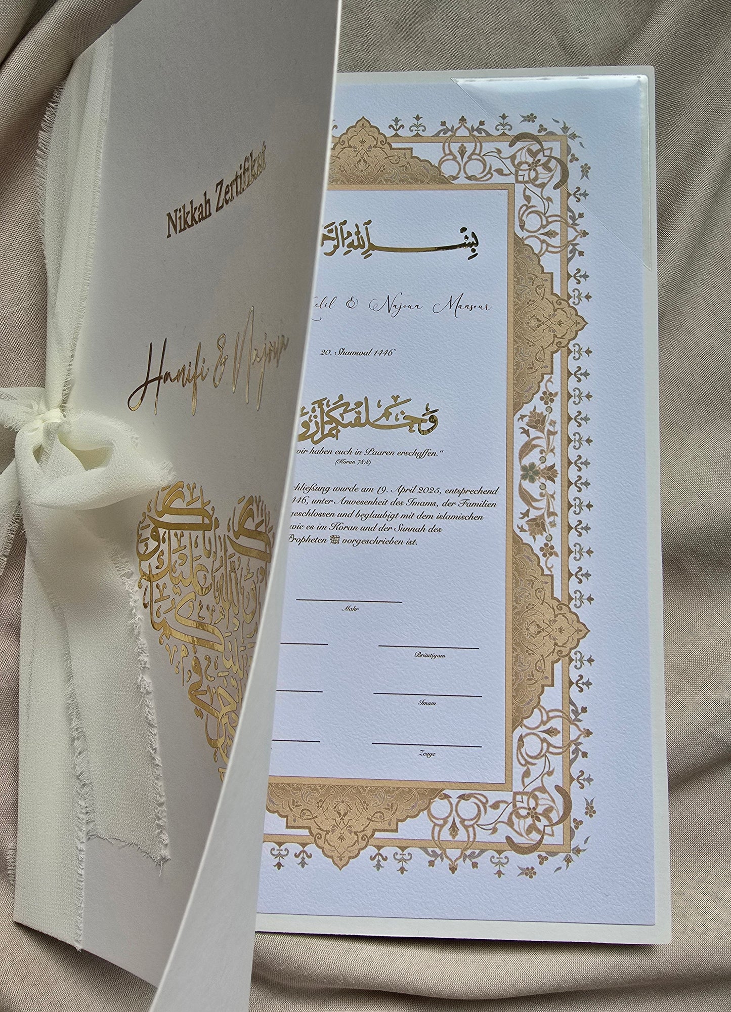 Islamische Eheurkunde Nikah-Zertifikat