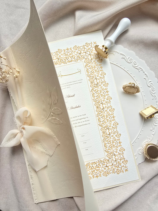 Edles Islamisches Nikah-Zertifikat