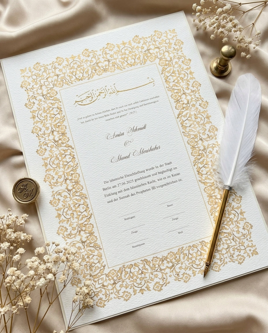 Nikah Zertifikat -Floral Elegance Premium- Anisa