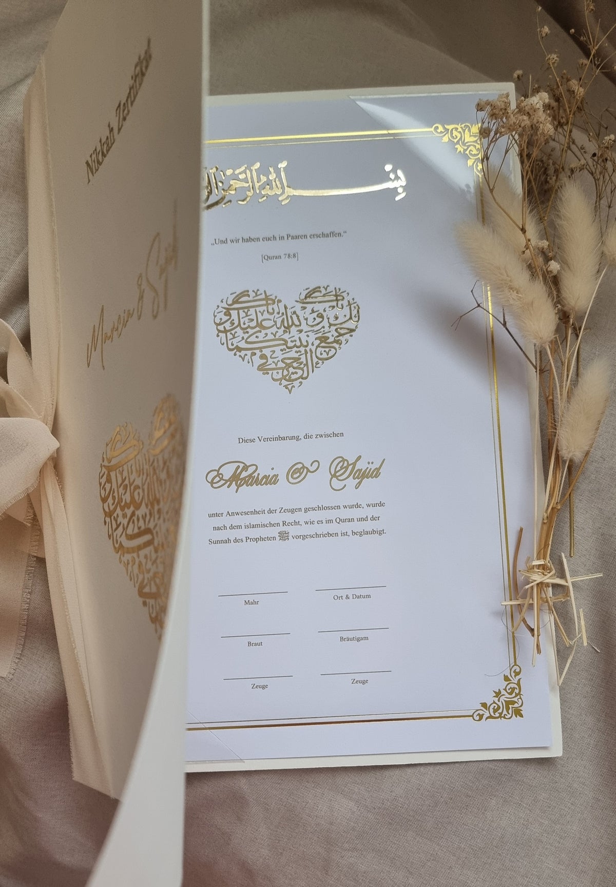 Islamische Eheurkunde Nikah-Zertifikat
