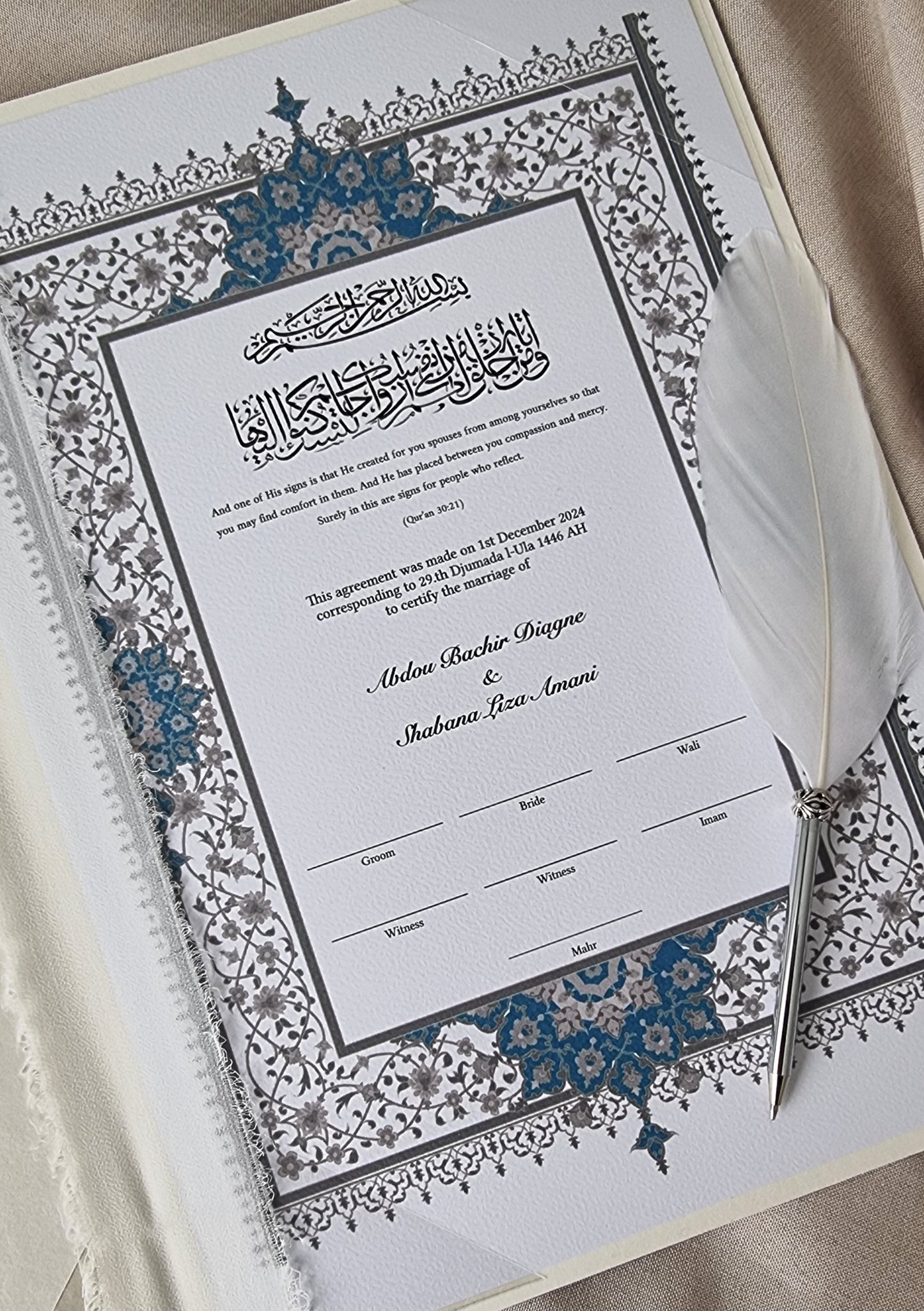 Nikkah Zertifikat -Gambia-