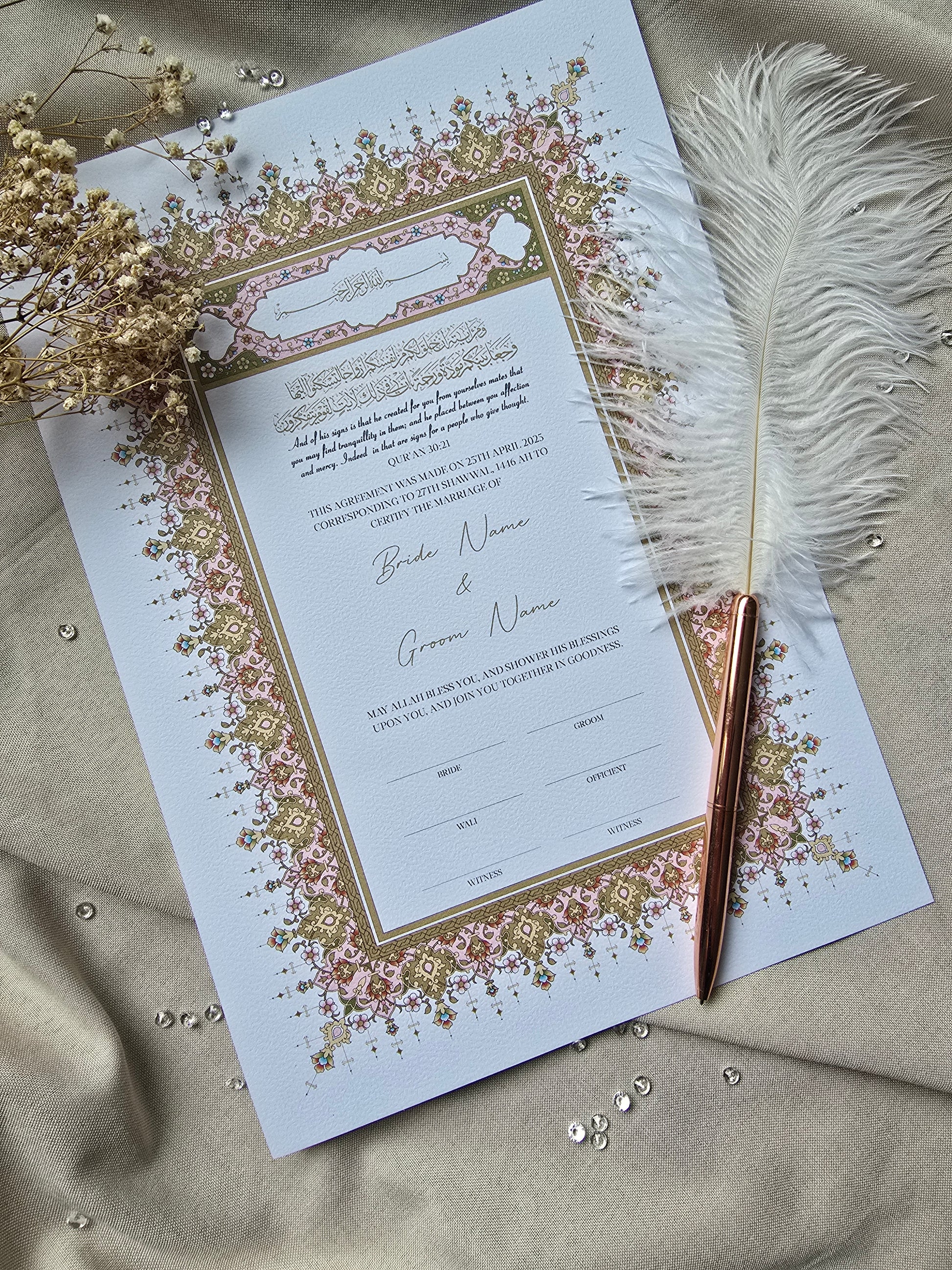 Islamische Eheurkunde Nikah-Zertifikat